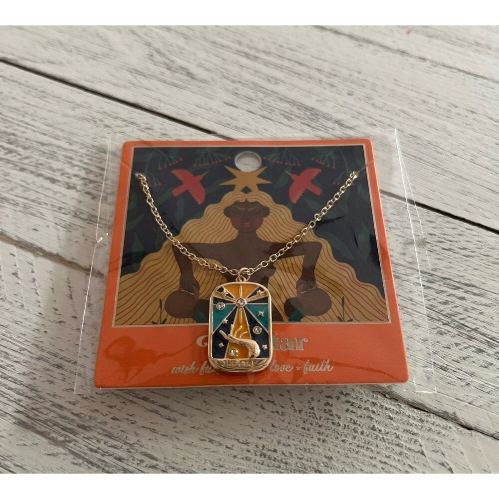 The Star Gold and enamel necklace adjustable